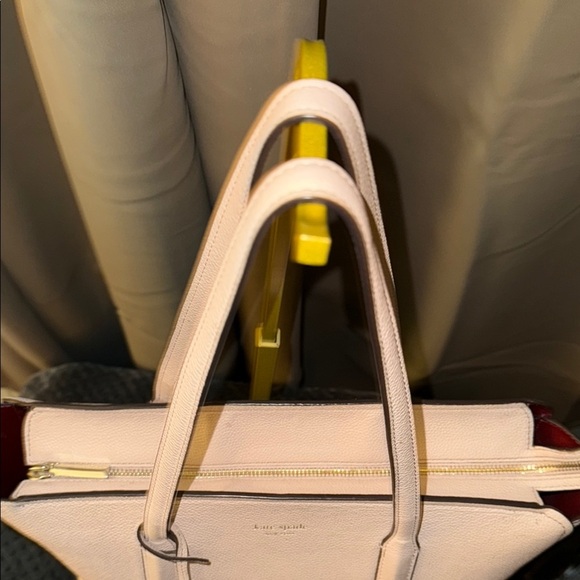 Kate Spade Pink With Red interior Leather Tote Bag EUC - Picture 6 of 16